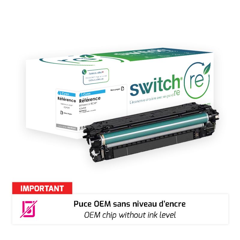 Hp 212A - SWITCH RE Toner chip OEM entspricht W2121A, 212A - Cyan