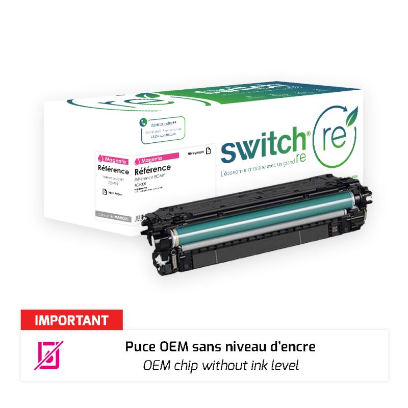 Hp 212A - SWITCH RE OEM W2123A, 212A compatible toner chip - Magenta