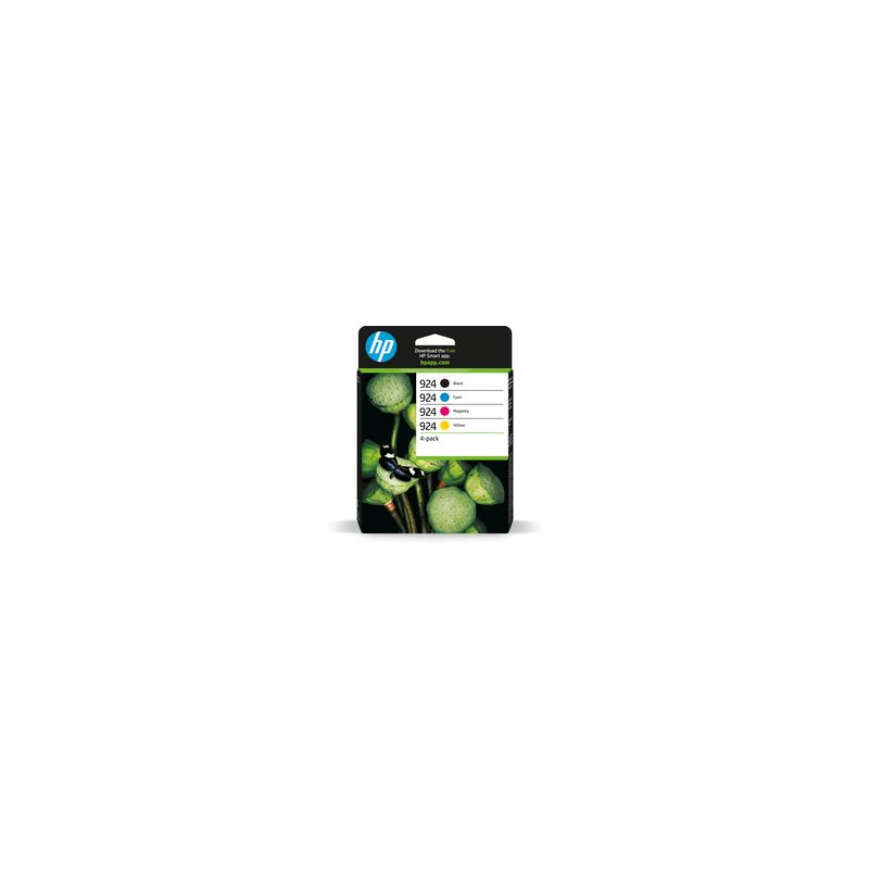 hp 924 - Pack x 4 cartuccia a getto d’inchiostro originale 6C3Z1NE - Black Cyan Magenta Yellow