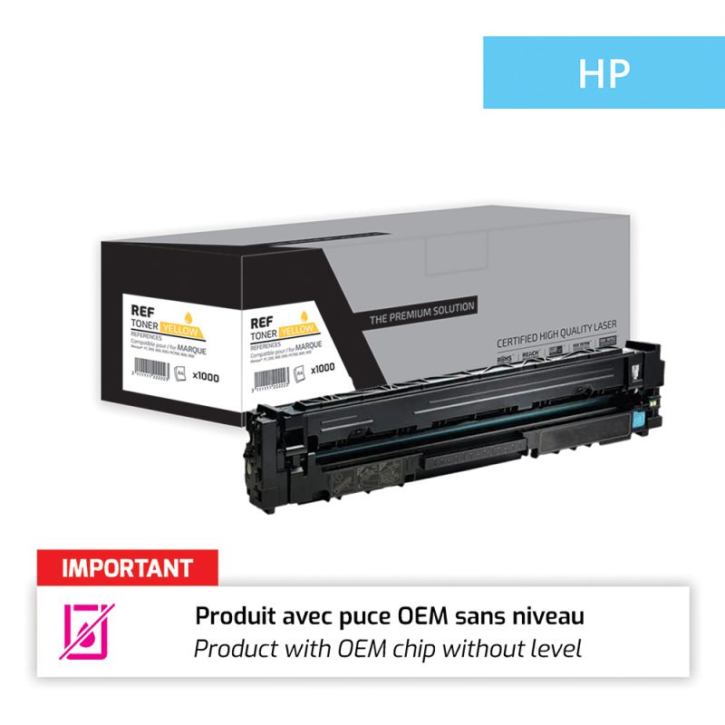 Hp 216A - Tóner con chip OEM equivalente a W2412A, 216A - Amarillo