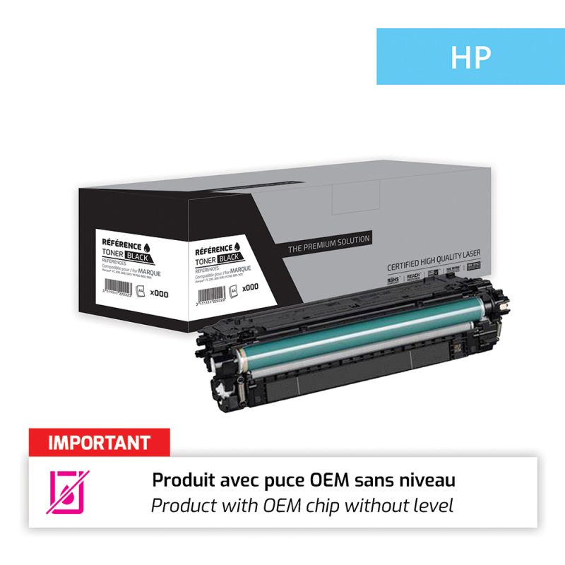 Hp 212A - Toner puce OEM équivalent à W2120A, 212A - Black