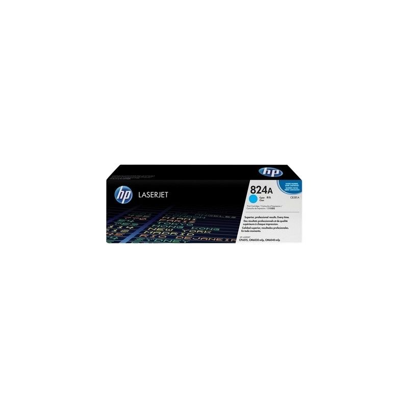 Hp 824A - Toner original CB381A, 824A - Cyan