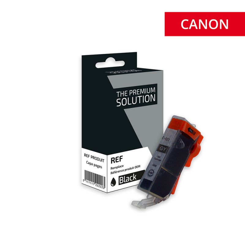 Canon 521 - cartuccia a getto d’inchiostro compatibile con CLI-521GY, 2937B001 - Grigio