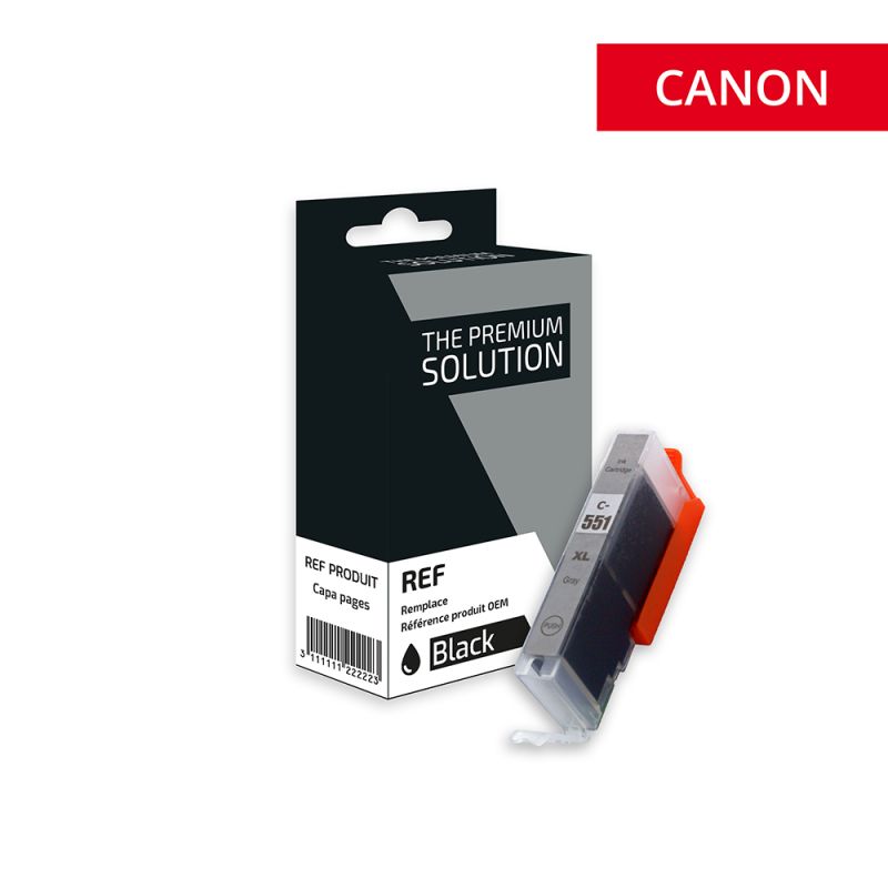 Canon 551XL - cartouche jet d'encre équivalent à CLI551GYXL, 6447B001 - Gris