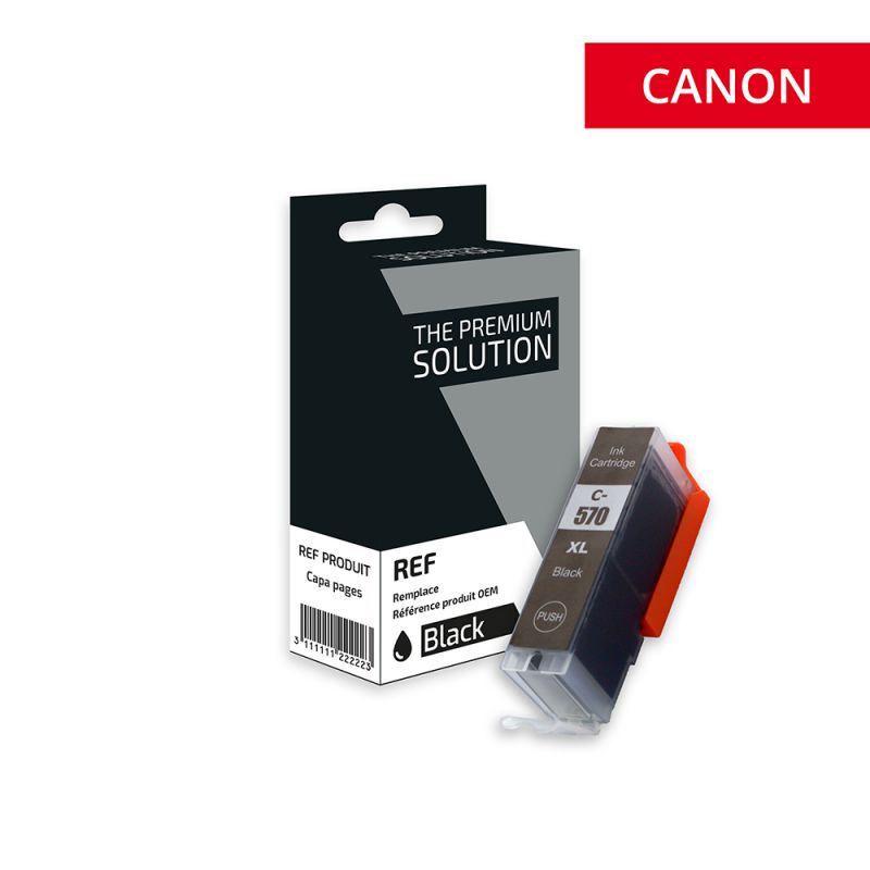 Canon 570XL - cartouche jet d'encre équivalent à PGI570PGBKXL, 0318C001 -  Black