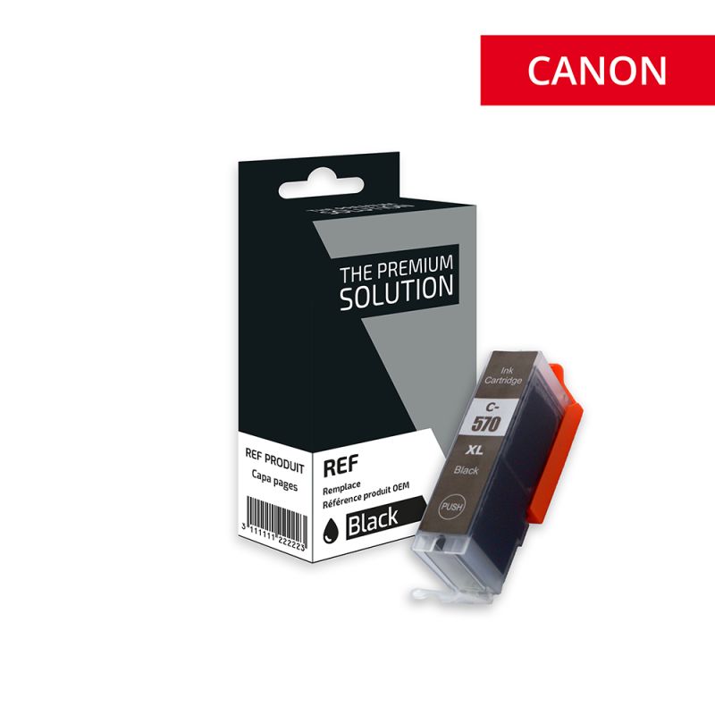 Canon 570XL - Cartucho de inyección de tinta equivalente a PGI570PGBKXL, 0318C001 - Negro