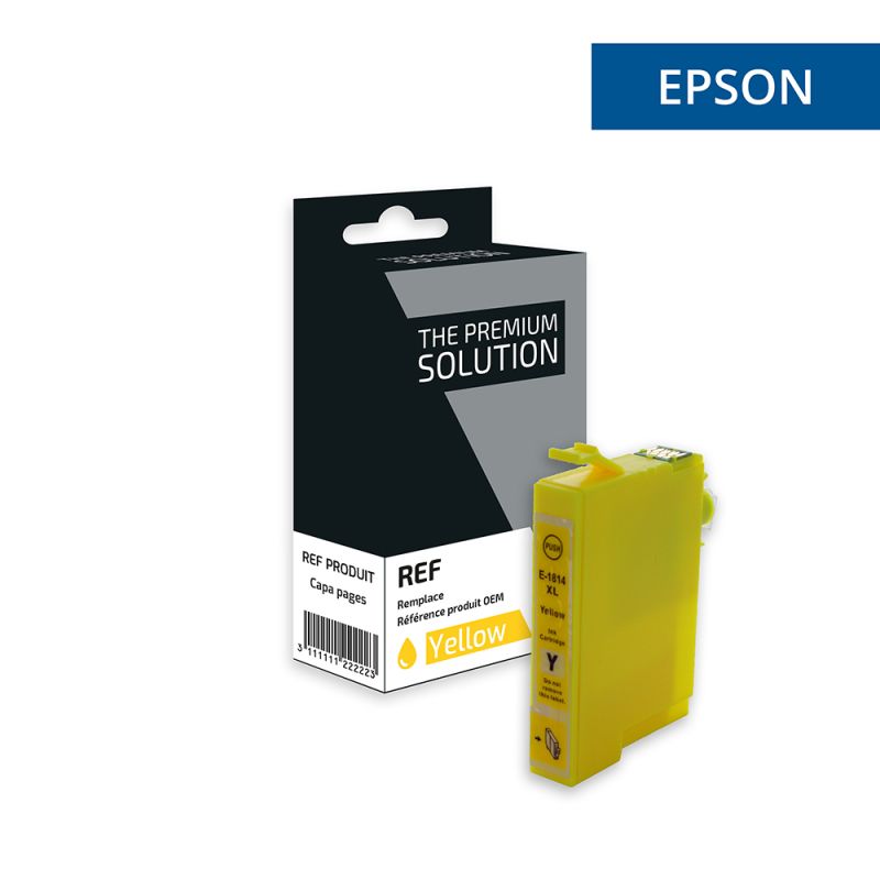 Epson 1814 - Cartucho de inyección de tinta equivalente a C13T18144012 - Amarillo