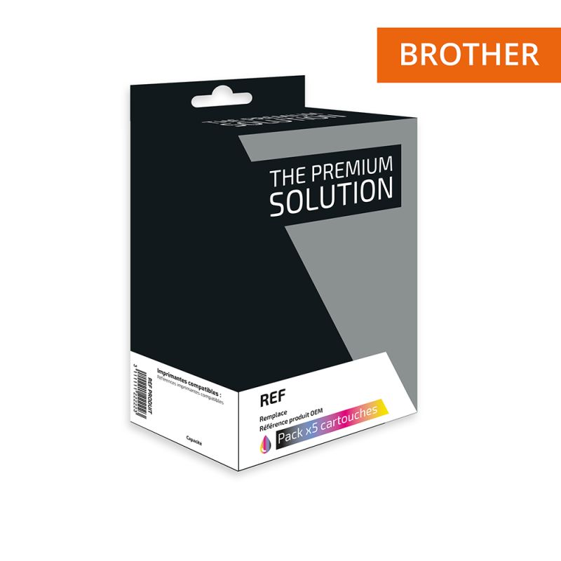 TPS B1280 - Pack x 5 replacement ink for Brother LC1220/1240/1280 - Black Cyan Magenta Yellow