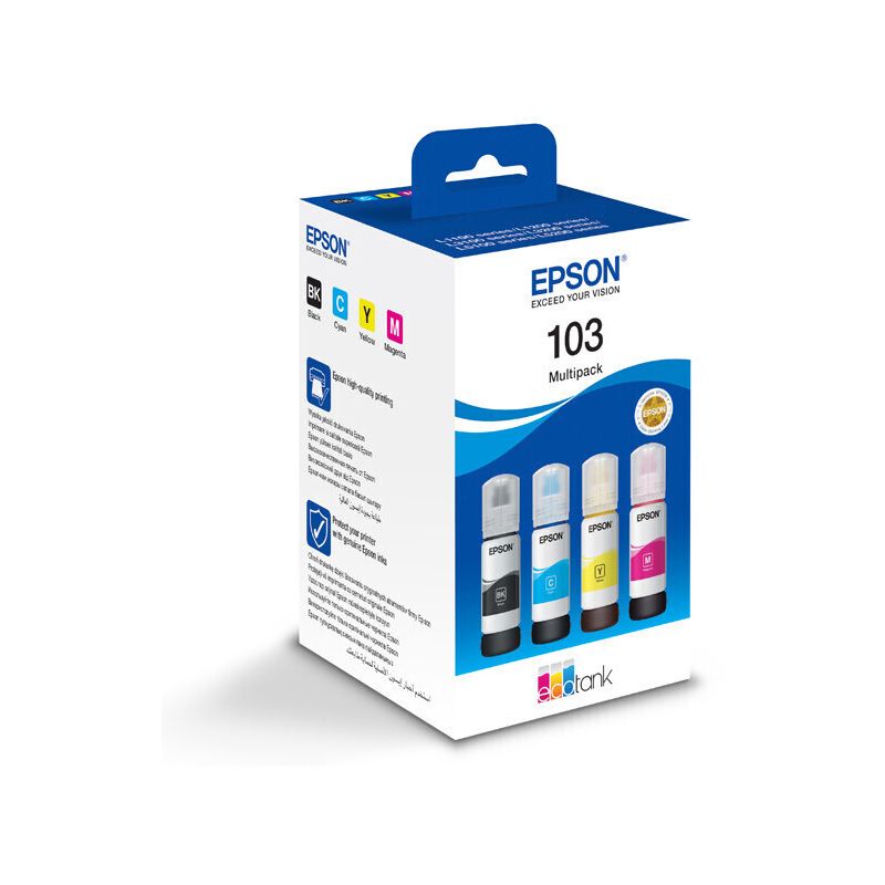 Epson 103 - Pack x 4 cartuchos de inyección de tinta original C13T00S64A - Negro Cian Magenta Amarillo