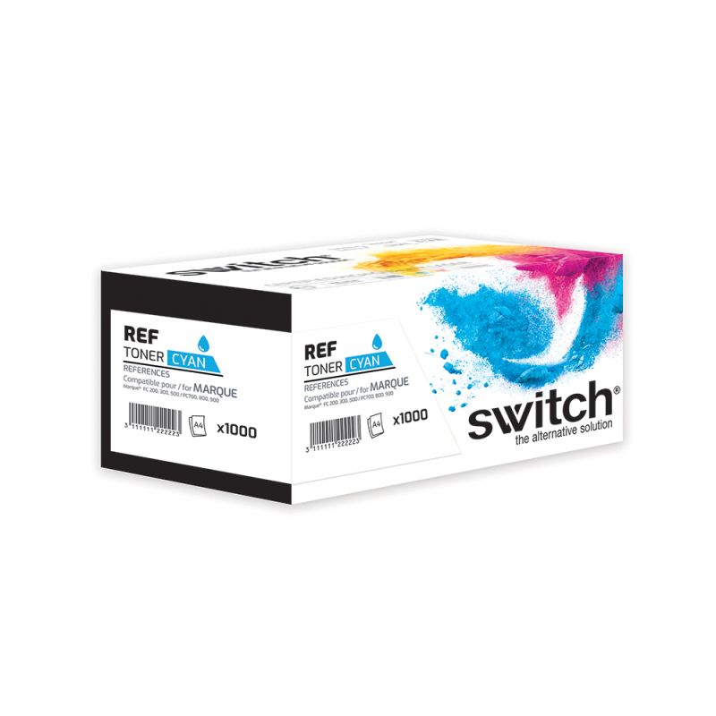 Toshiba FC338 - SWITCH Toner équivalent à TFC338ECR - Cyan