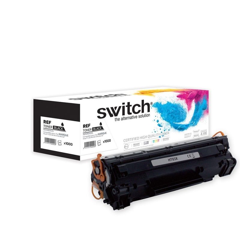 Hp 83X - SWITCH Toner équivalent à CF283X, 83X, CRG737 - Black