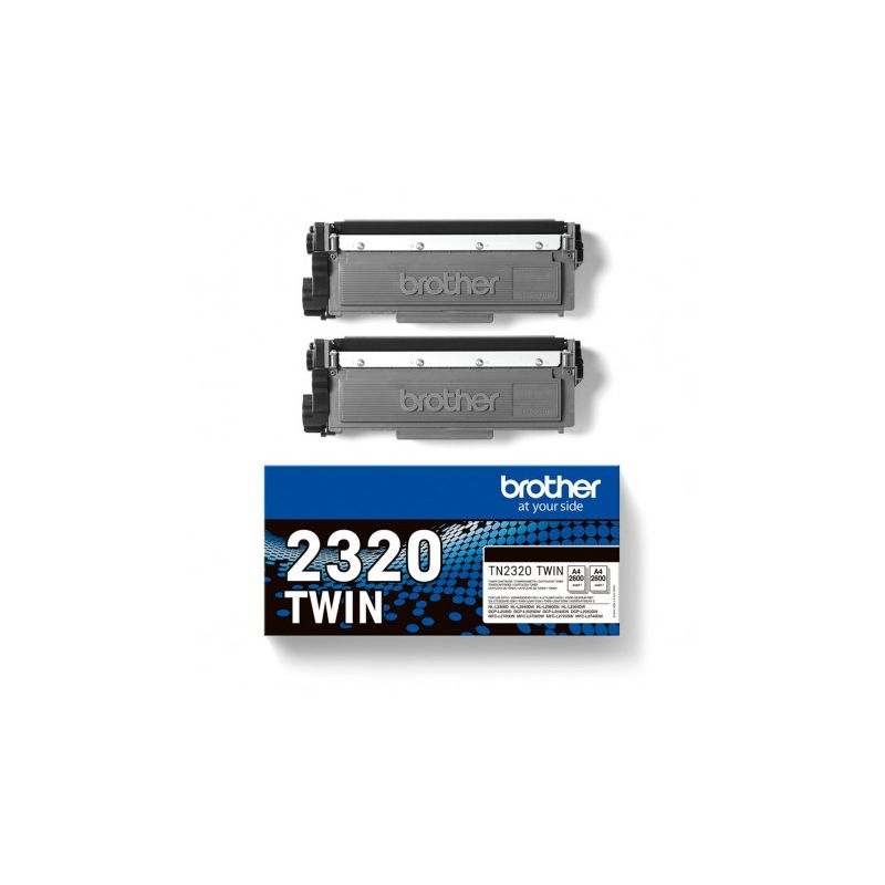 Brother TN-2320 - Pack x2 Originaltoner TN-2320 - Black