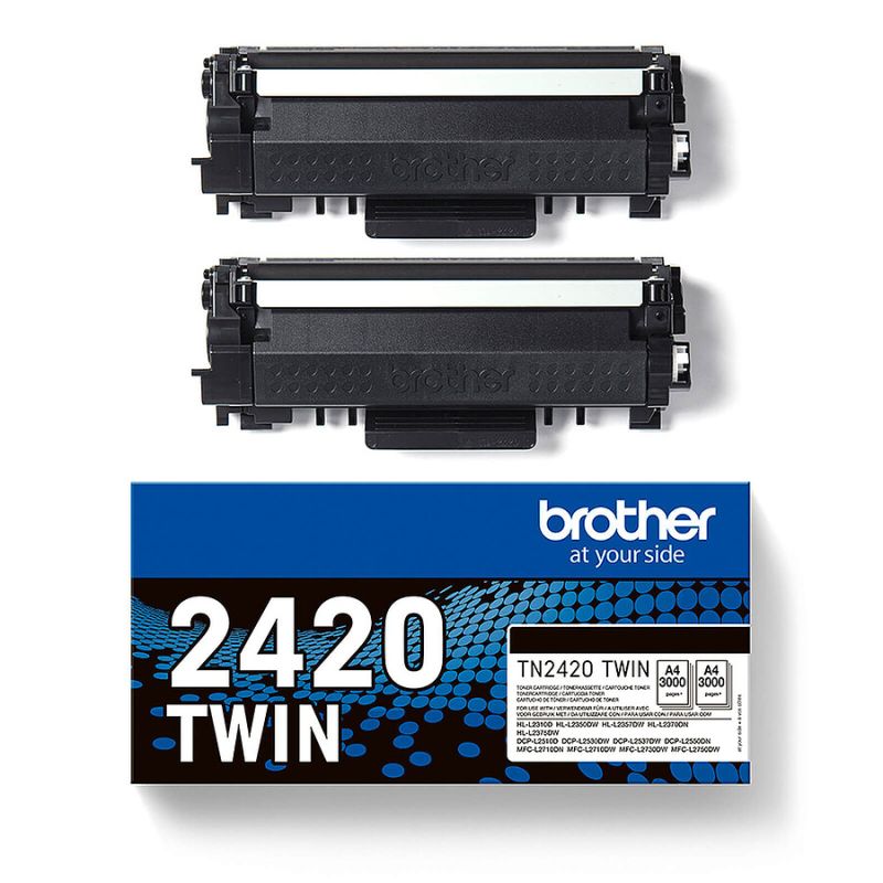 Brother TN-2420 - Pack x2 Toner original TN-2420 - Black