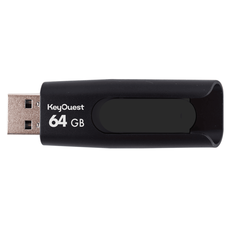 KEY OUEST USB Key 64GB Keyslide Black White