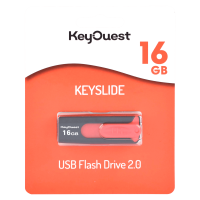 KEY OUEST Clé USB 16Go Keyslide Noir Rouge