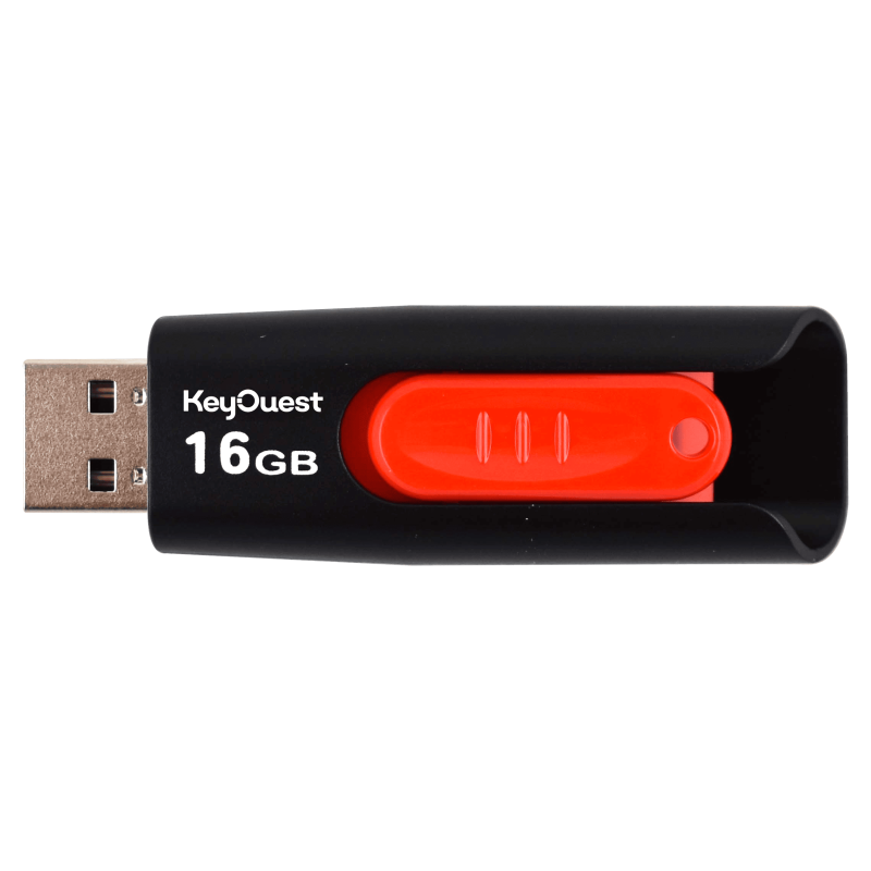 KEY OUEST Clé USB 16Go Keyslide Noir Rouge