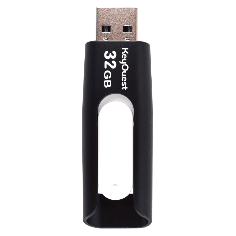 KEY OUEST Clé USB 32Go Keyslide Noir Blanc