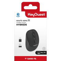 KEY OUEST Souris Sans Fil Hybride Noir