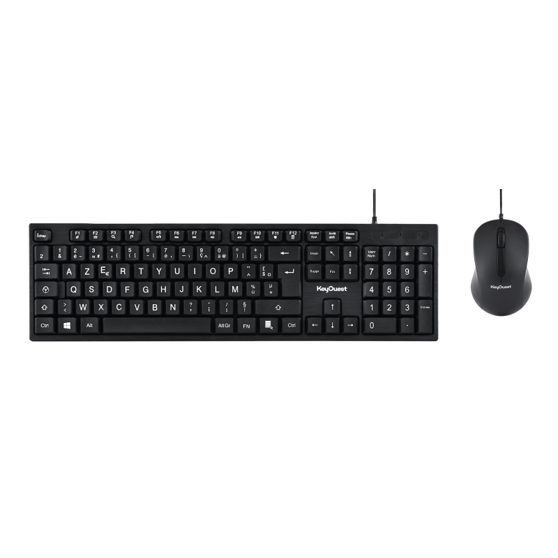 KEY OUEST Clavier filaire + souris filaire Office