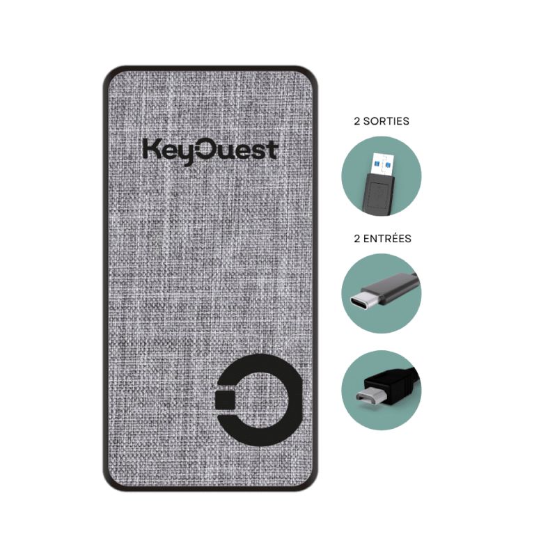 Banca di energia riciclata eKOgreen 10 000 mAh - Grigio