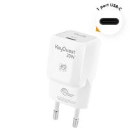 eKOgreen Recycled Sector Charger GaN 1 puerto USB-C 30W - Blanco