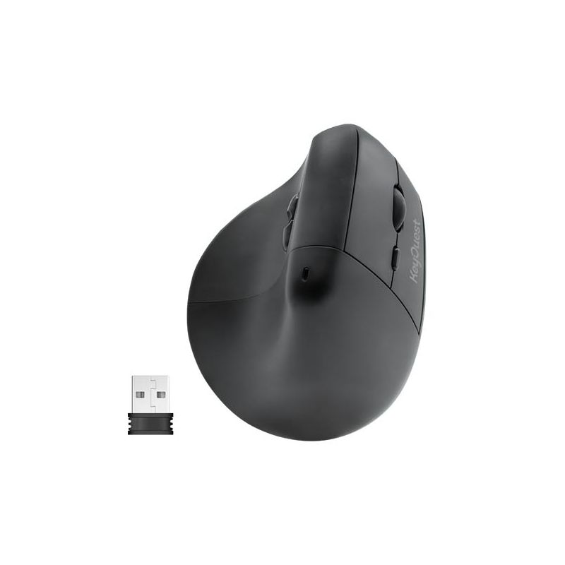 Souris eKOgreen recyclée sans Fil Ergonomique - Noir