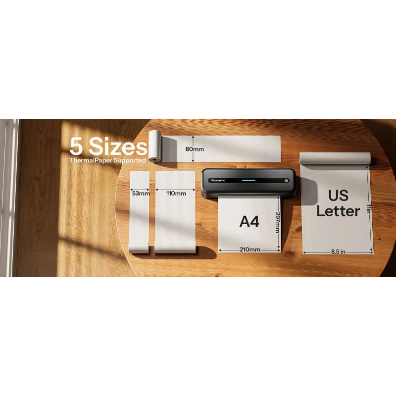 Phomemo M832 Portable Thermal Printer - Black