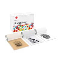 Phomemo - Pack x3 Rouleaux papier adhesif Thermique (50mmx3.5m)  - Blanc / Or / Argent