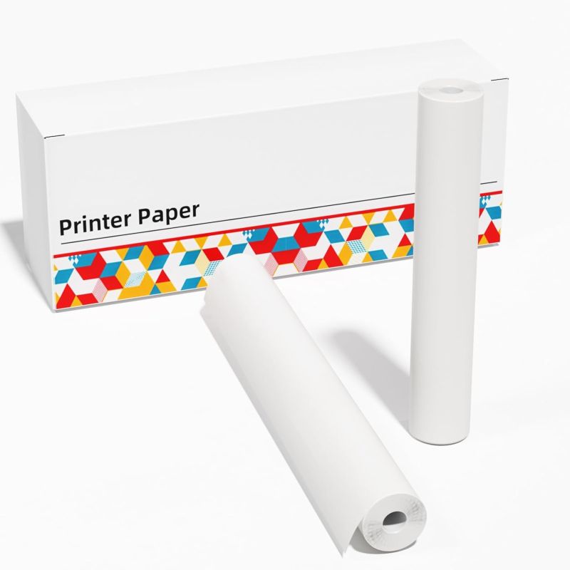 Phomemo - Pack x2 Rollos de papel térmico (210mm x 6.5m) - Blanco
