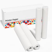 Phomemo - Pack x4 Thermoklebepapierrollen (210mm x 6.5m) - Weiß