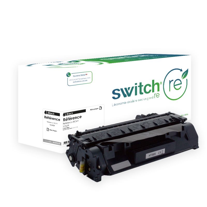 Hp 05A - SWITCH RE Toner Reman equivalent to CE505A - Black