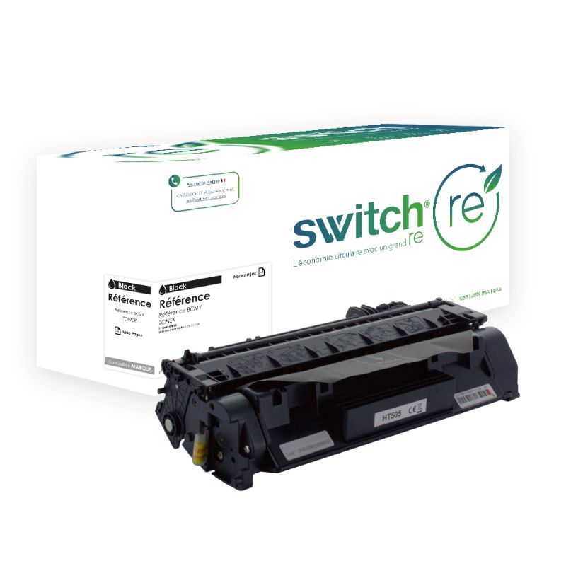 Hp 05A - SWITCH RE Toner Reman equivalent to CE505A, CF280A - Black
