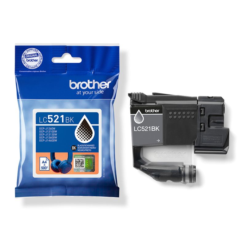 Brother 521 - Original LC521BK inkjet cartridge - Black
