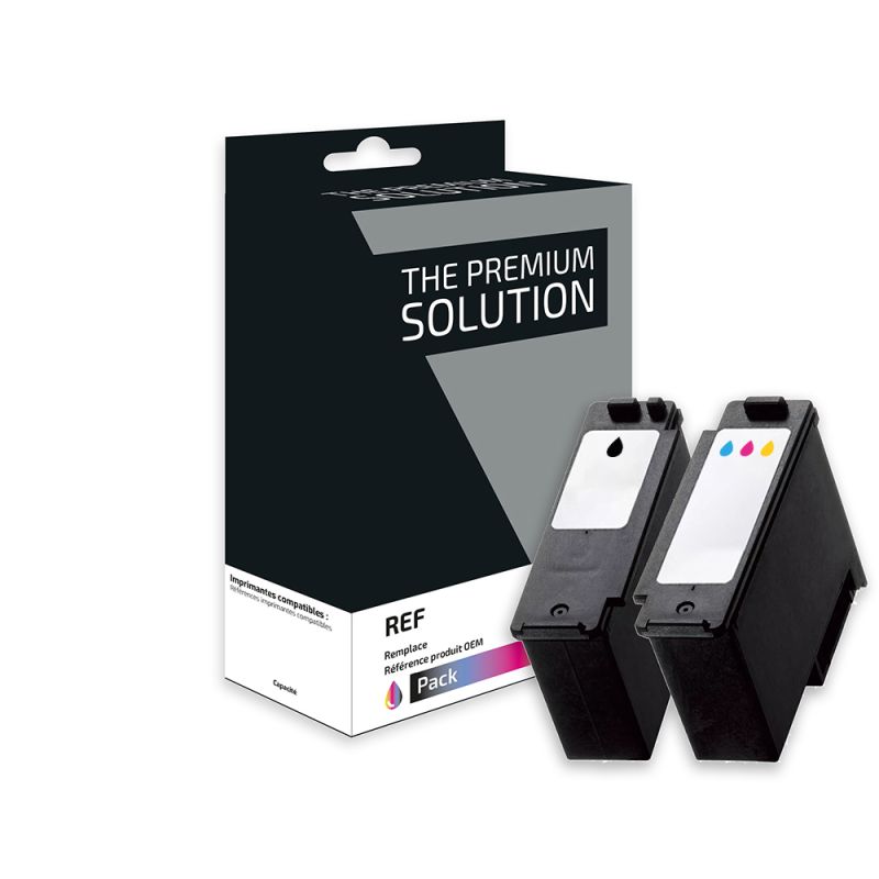 Canon C585XL/586XLV2 - Pack x 2 cartouche encre 'ink level' équivalent à 6204C001, 6226C001 - Black + Tricolor