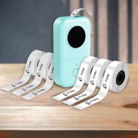 Phomemo D30 Bundle - (Mini Light Green Labeler + 3 Roll White + 3 Roll Transparent)