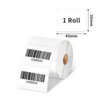 Phomemo - Label roll 40x30mm x 230 - Black on White
