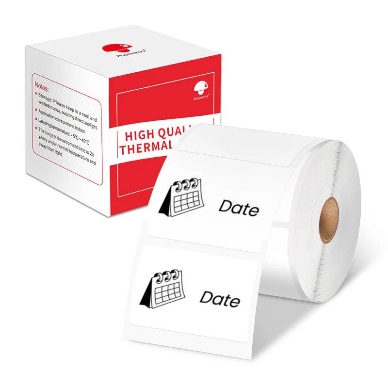 Phomemo - Label roll 40x30mm x 230 - Black on White