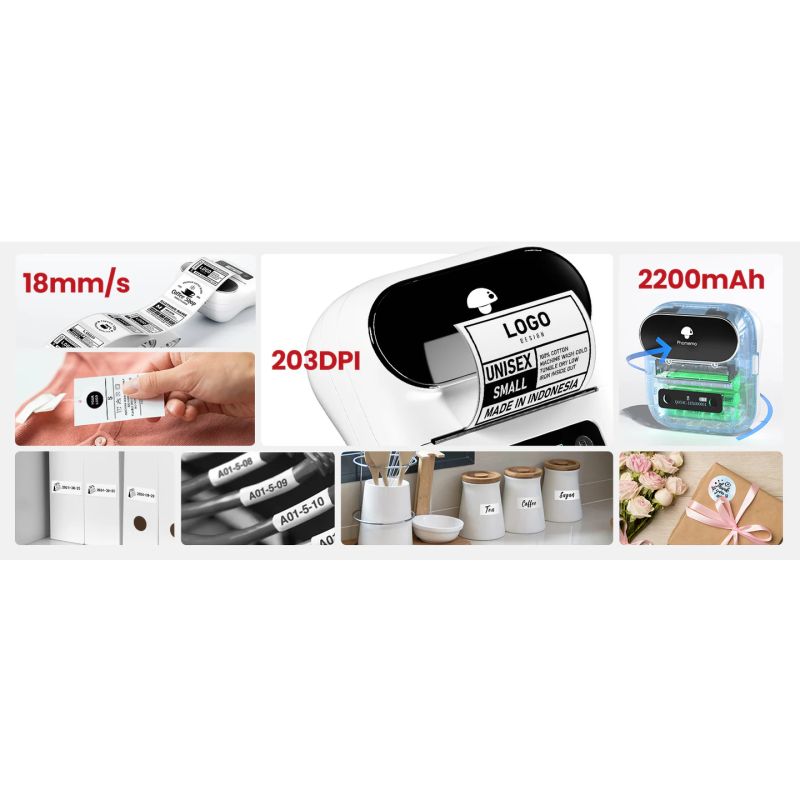 Phomemo - M220 Mobile Mini Thermal Printer - Light Green