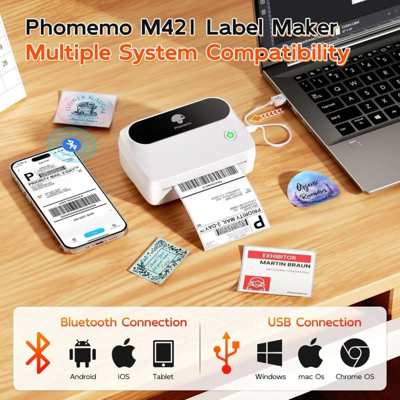 Phomemo - M421 Business Mobile Printer - White