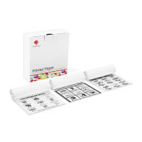 Phomemo - Pack x 3 Rouleaux étiquette continue 107mm x 3.5m - Noir sur Transparent
