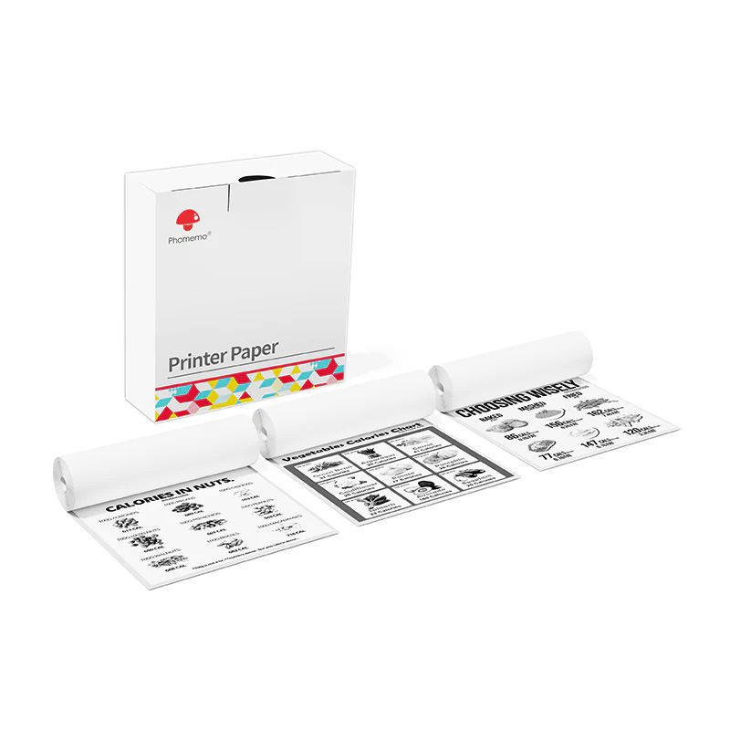 Phomemo - Pack x 3 Continuous Label Rolls 107mm x 3.5m - Black on White