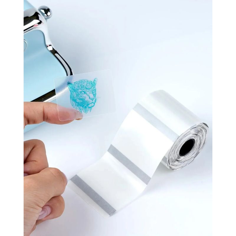 Phomemo - Label Roll 40x30mm x 230 - Green on Transparent