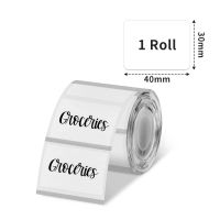 Phomemo - Label Roll 40x30mm x 230 - Black on Transparent