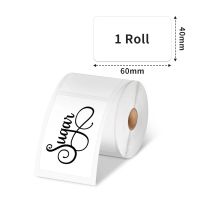 Phomemo - Label roll 40x60mm x 130 - Black on White