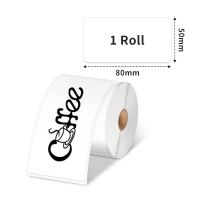 Phomemo - Label roll 50x80mm x 100 - Black on White
