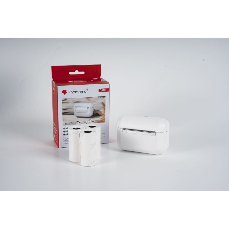 Phomemo - Q02E Mobiler Mini-Thermodrucker - Weiß