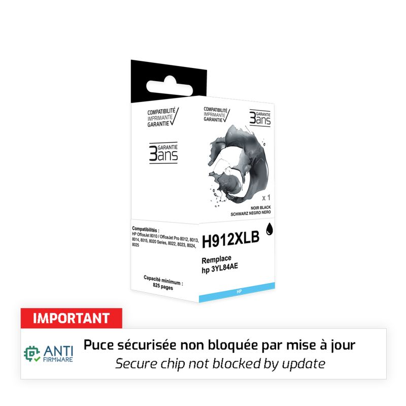 Hp 912XL - AF 3YL84AE SWITCH compatible inkjet cartridge - Black
