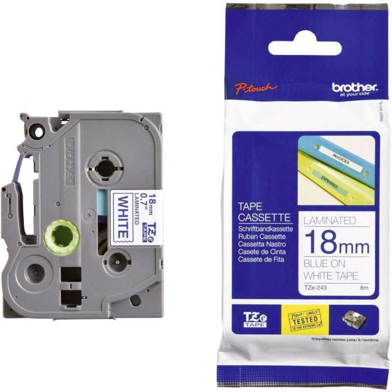 Brother TZE243 Nastro etichetta originale 18mm - Blu