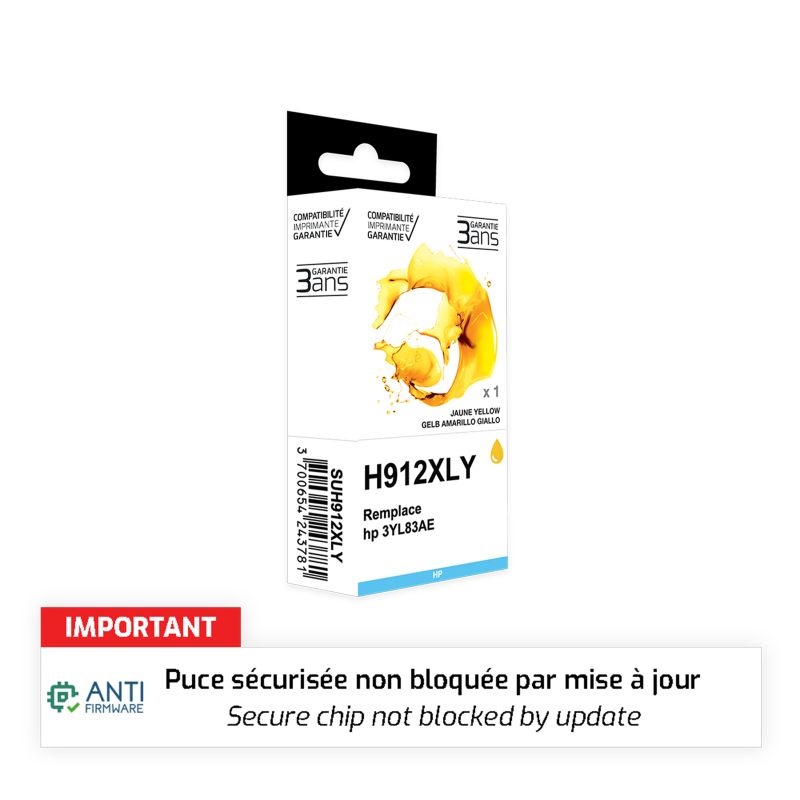 Hp 912XL - AF 3YL83AE SWITCH compatible inkjet cartridge - Yellow