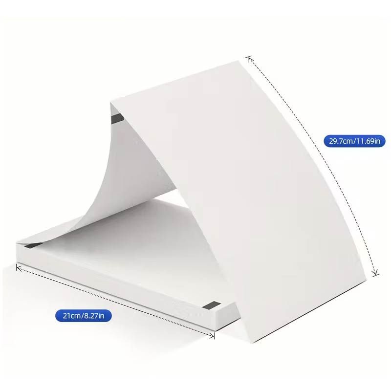 200 hojas de papel continuo térmico (210x297 mm) - Blanco
